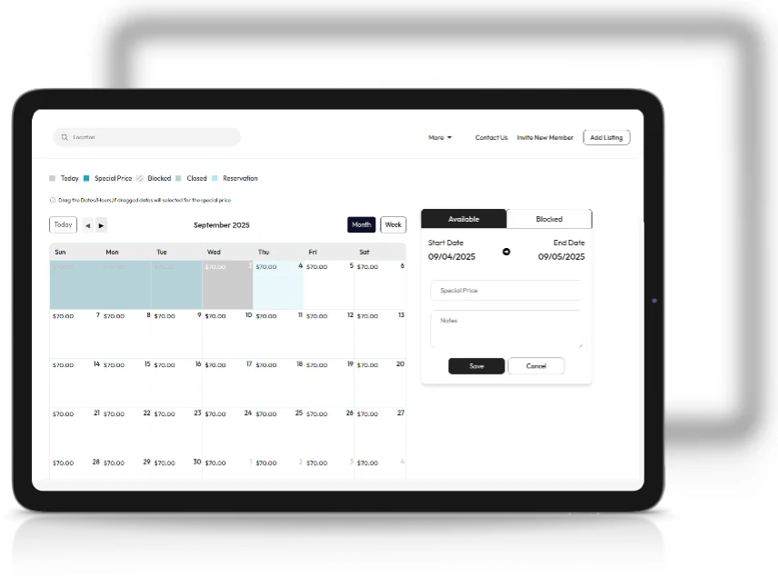 Availability Calendar